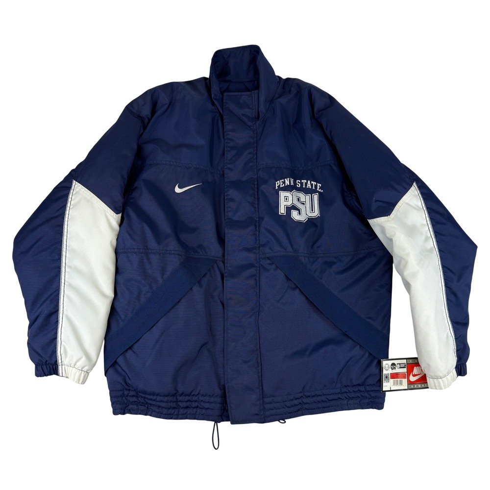Nike Penn State Jacket Mens Large Blue Vintage PSU Insulated Puffer 156598